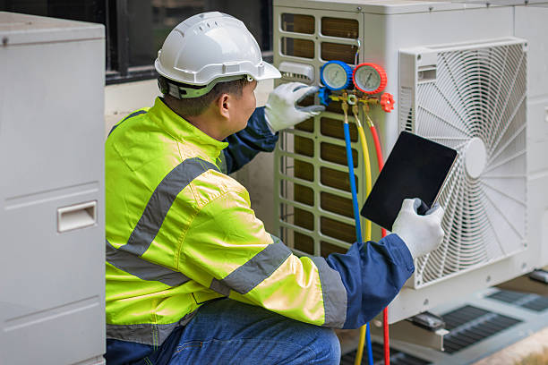 Professional Air Duct Cleaning technician working in Valley View, PA